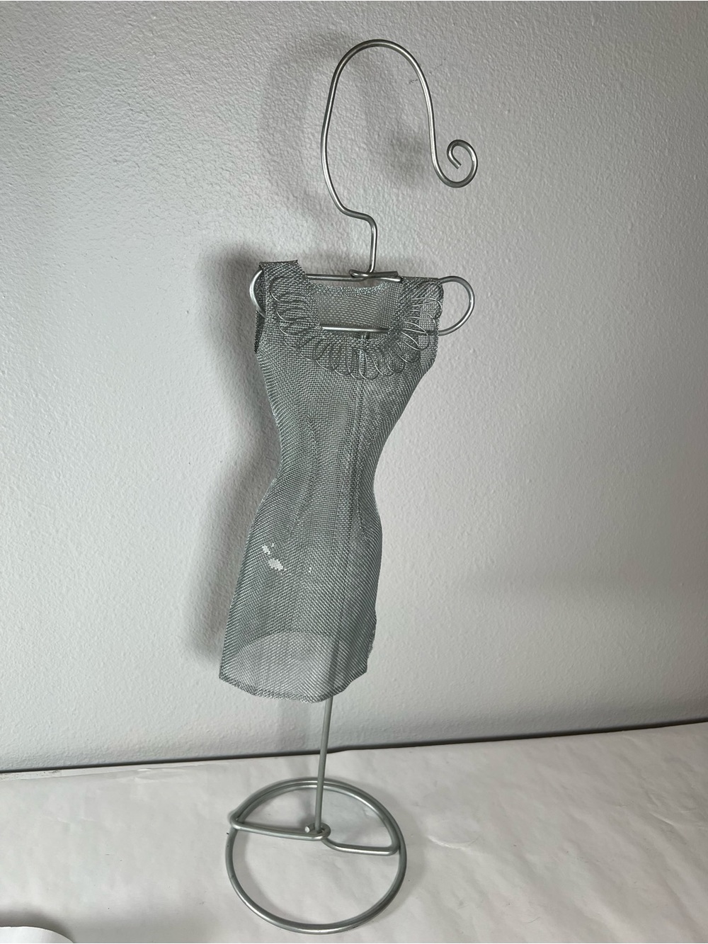 Vintage IKEA wire mesh sculpture woman and dress